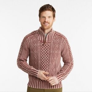 LL Bean Signature Cotton Fisherman Sweater Mens 2XL XXL Cable Knit